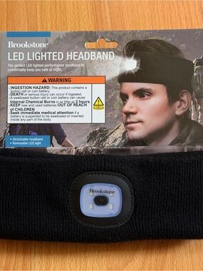 Brookstone Black LED Lighted Headband